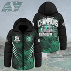 Saskatchewan Roughriders 2025 Grey Cup Champions Thickened Down Hooded Jacket – HOATT14815