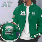 Saskatchewan Roughriders 2025 Grey Cup Champions Varsity Jacket – HOATT14862