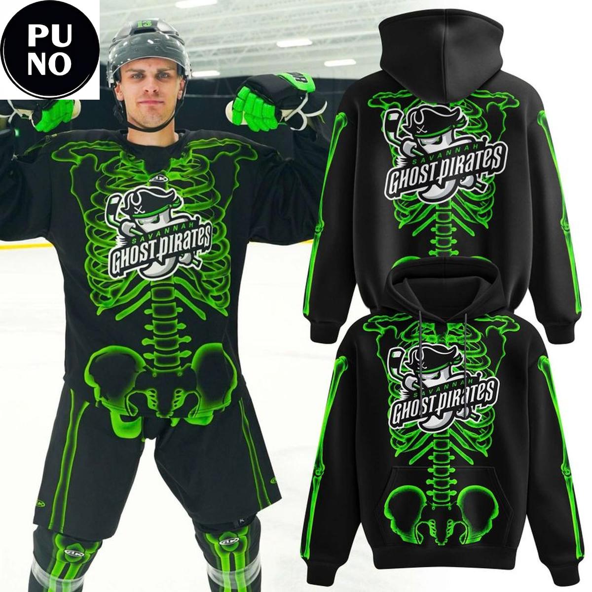 Savannah Ghost Pirates 2026 Halloween Skeleton Hoodie