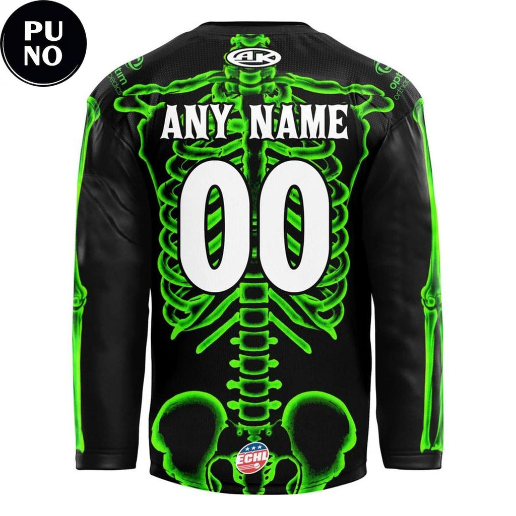 Savannah Ghost Pirates 2026 Halloween Skeleton Personalized Hockey Jersey
