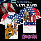 Scooby Doo Salute To Service Thank You Veterans Shirt