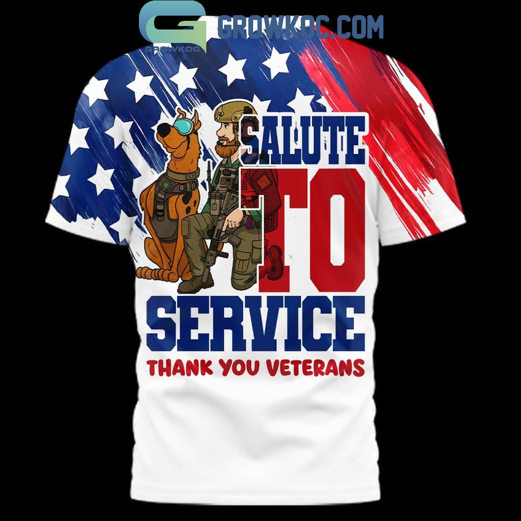 Scooby Doo Salute To Service Thank You Veterans Shirt