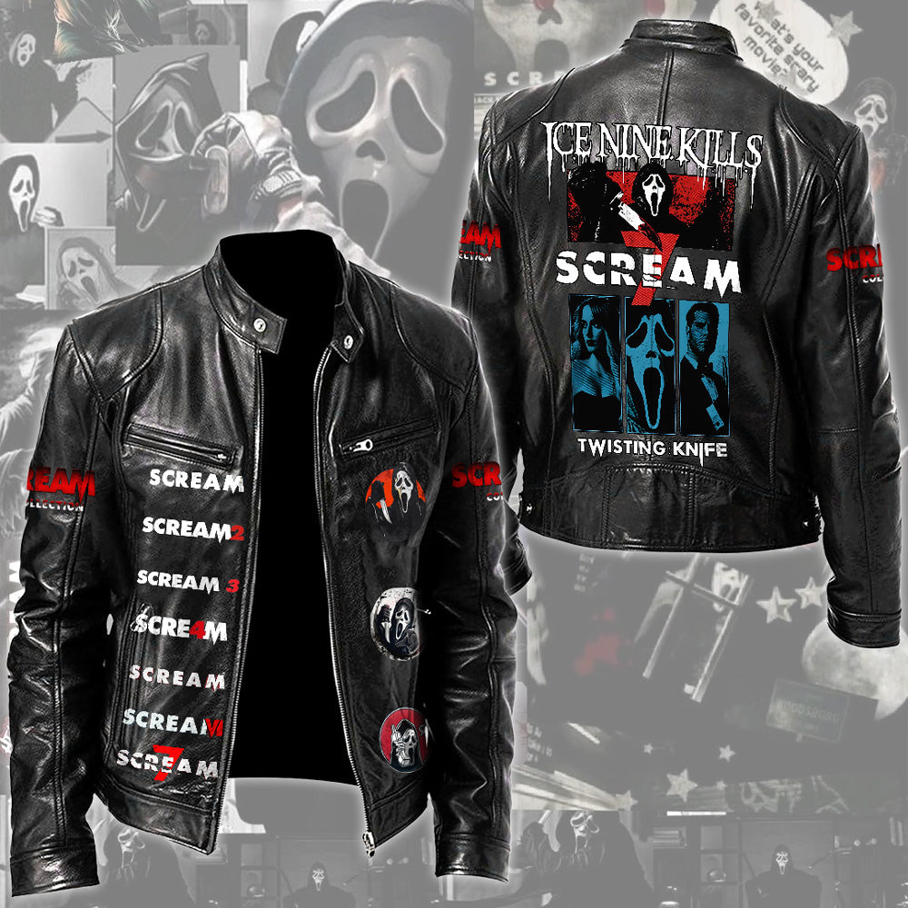 Scream 30th Anniversary Motorcycle Leather Jacket – TMTHU4405