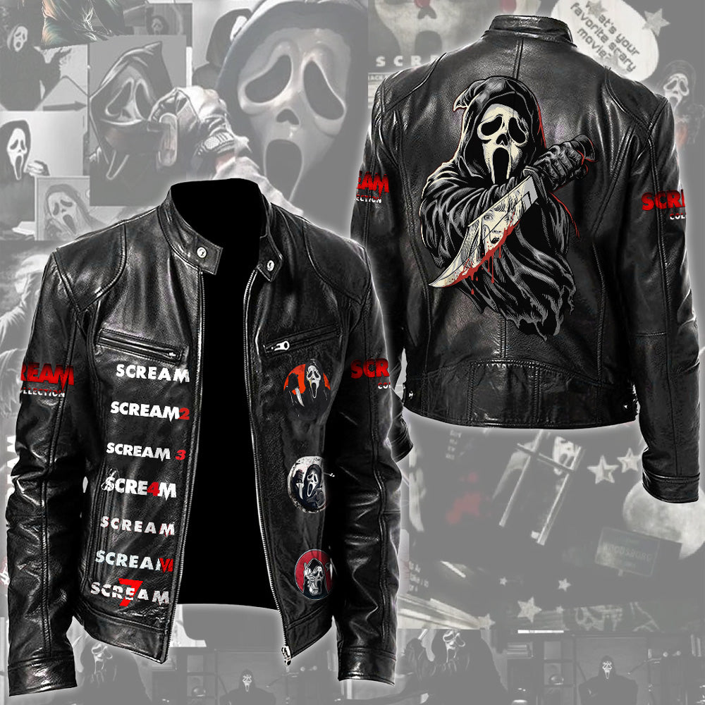 Scream Motorcycle Leather Jacket – TMTHU3916