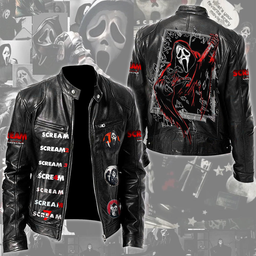 Scream Motorcycle Leather Jacket – TMTHU4028