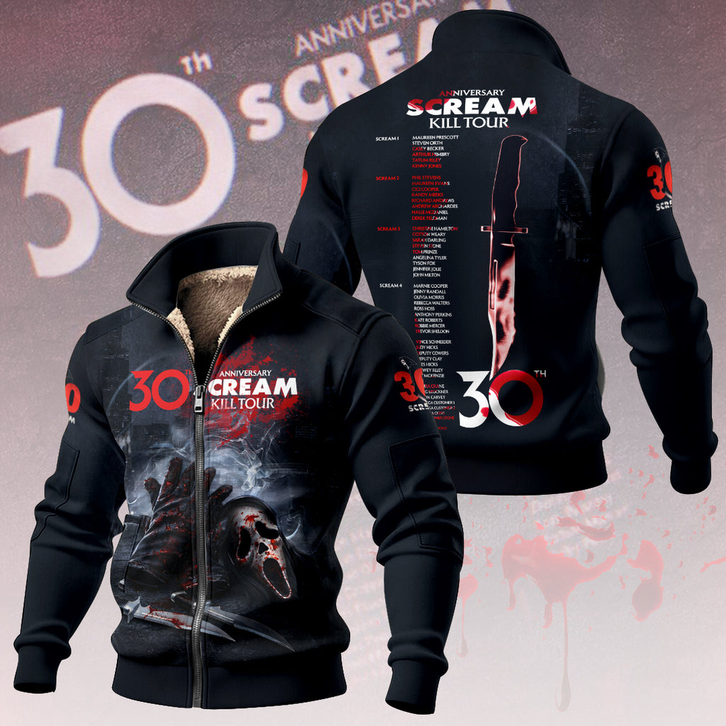 Scream 30th Anniversary Thick Knit Fleece Jacket – HOATT16392