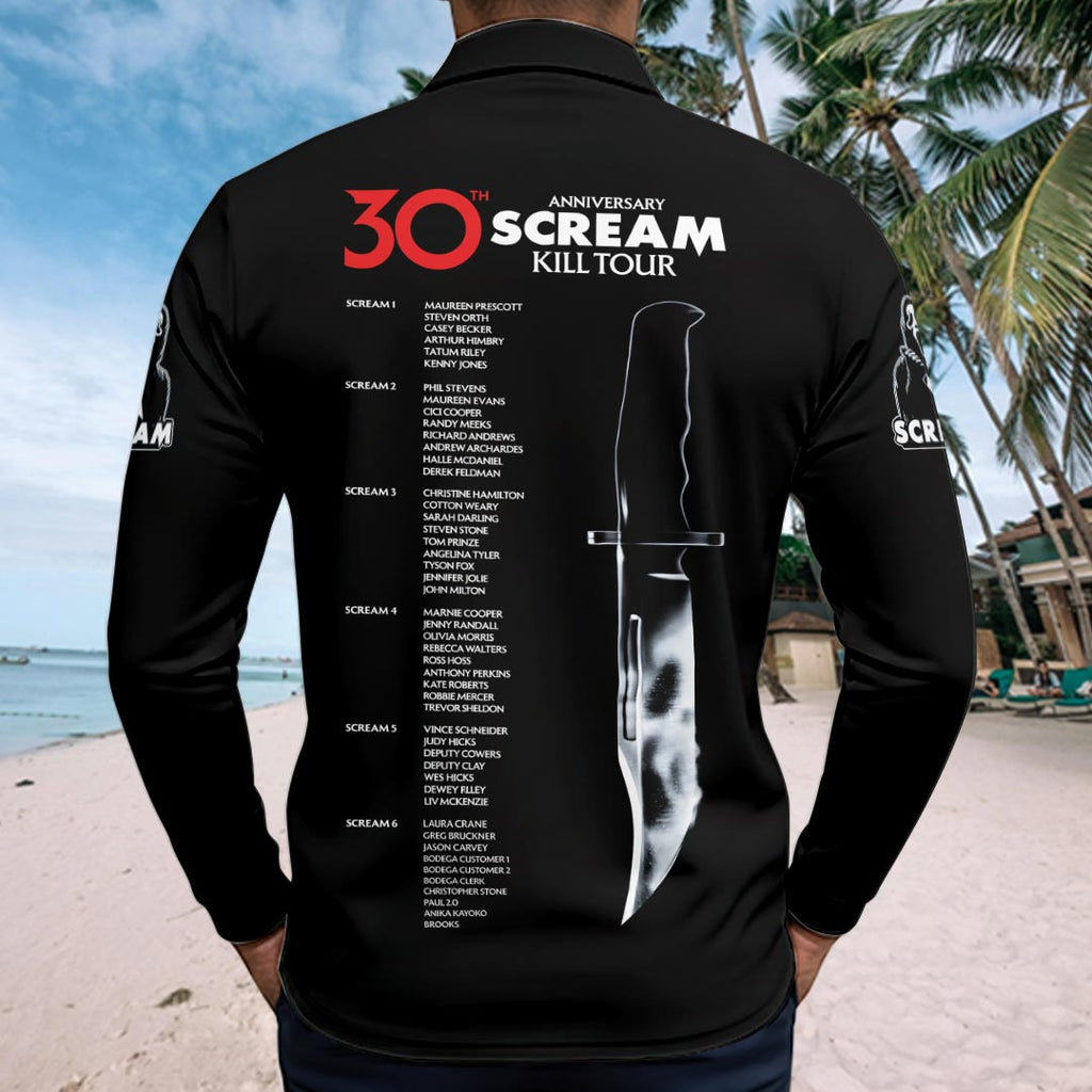 Scream 30th Anniversary Zip Polo Shirt – HOATT16362