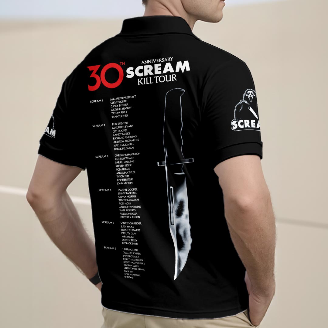 Scream 30th Anniversary Zip Polo Shirt – HOATT16362