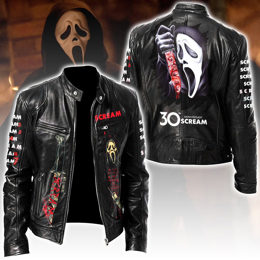 Scream Motorcycle Leather Jacket – HOATT16272