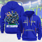 Seattle Seahawks 2025 NFC Champions 2D Quarter Zip Hoodie – MAITM14705