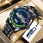 Seattle Seahawks 2025 NFC Champions Alloy Luxury Quartz Watch – TANTN20638