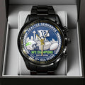 Seattle Seahawks 2025 NFC Champions Black Stainless Steel Watch – TANTN20681