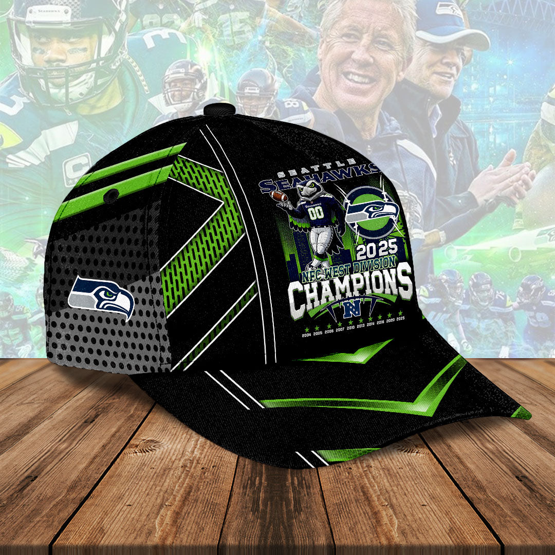 Seattle Seahawks 2025 NFC West Champions Classic Cap – HOATT15525