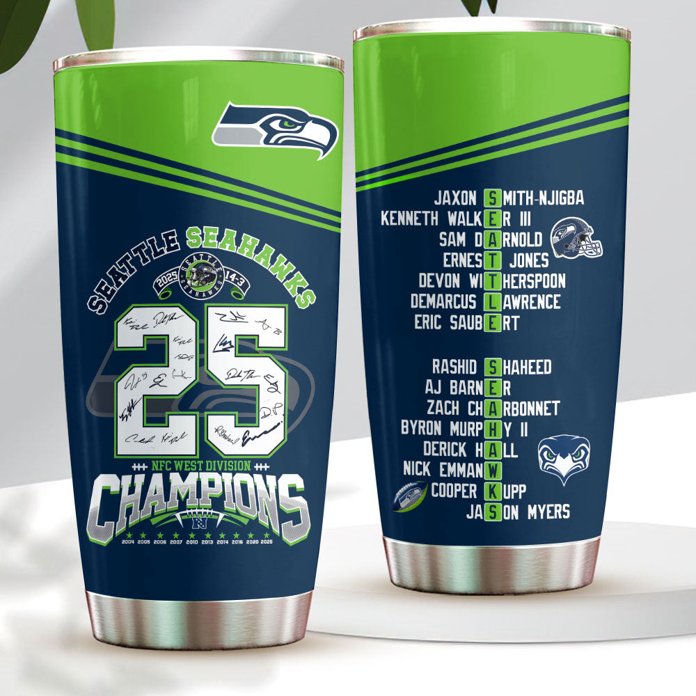 Seattle Seahawks 2025 NFC West Champions Tumbler Cup – HOATT15743