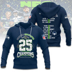 Seattle Seahawks 2025 NFC West Champions 3D Apparel – HOATT15744
