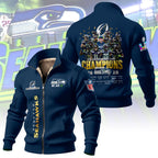 Seattle Seahawks 2025 NFC Champions Thick Knit Fleece Jacket – MAITM14694