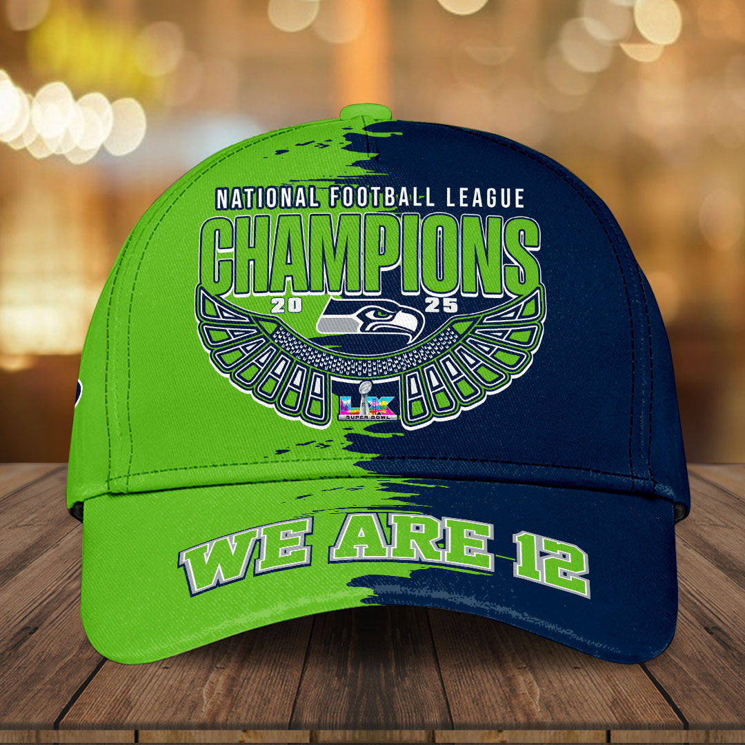 Seattle Seahawks 2025 Super Bowl LX Champions Classic Cap – HOATT16357