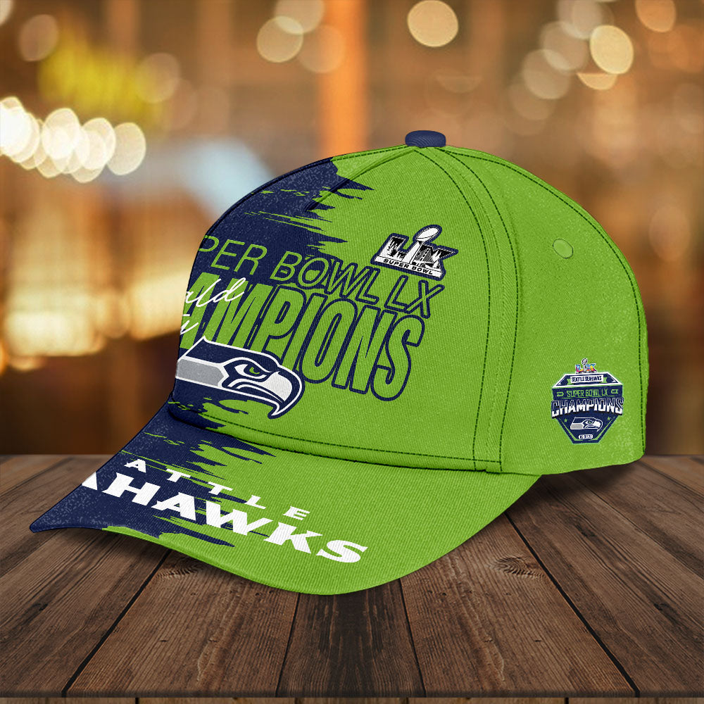 Seattle Seahawks 2025 Super Bowl LX Champions Classic Cap – TANTN21145