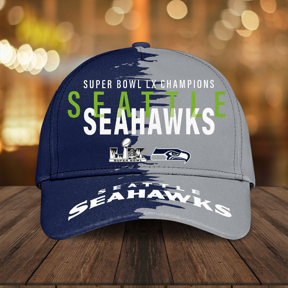 Seattle Seahawks 2025 Super Bowl LX Champions Classic Cap – TANTN21148