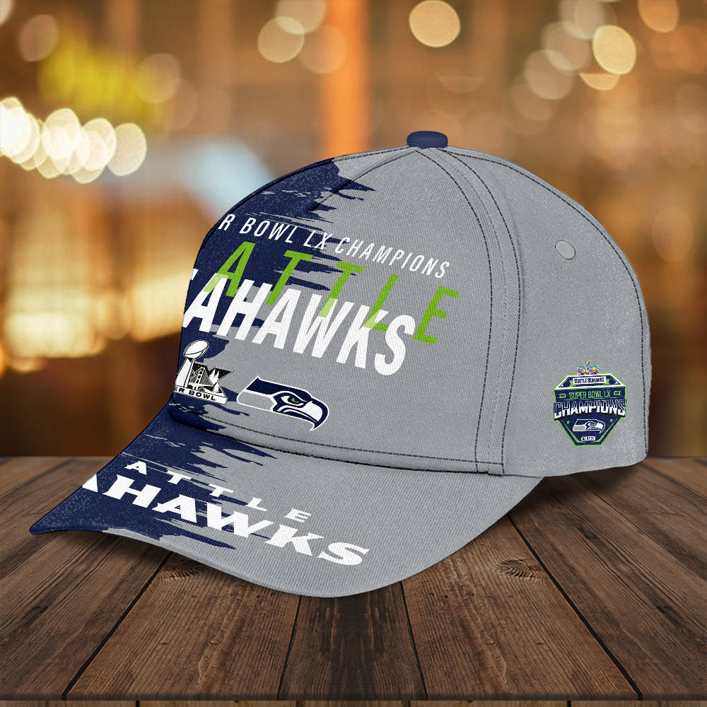 Seattle Seahawks 2025 Super Bowl LX Champions Classic Cap – TANTN21148