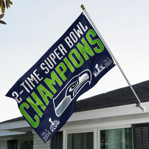 Seattle Seahawks 2025 Super Bowl LX Champions 3D Double-side House Flag – TANTN21029