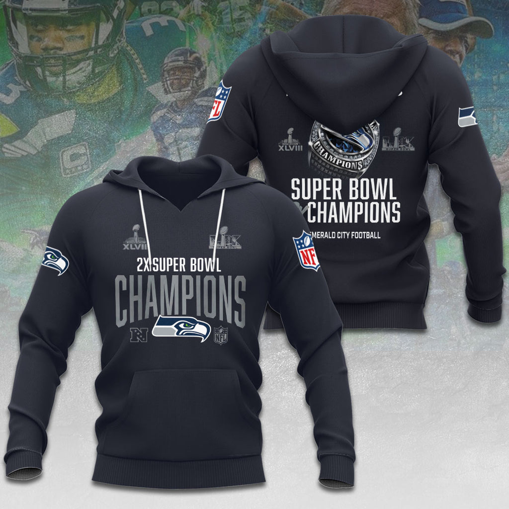Seattle Seahawks 2025 Super Bowl LX Champions 3D Apparel – HOATT16176