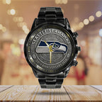 Seattle Seahawks 50th Anniversary 2026 Black Stainless Steel Watch – TANTN16081