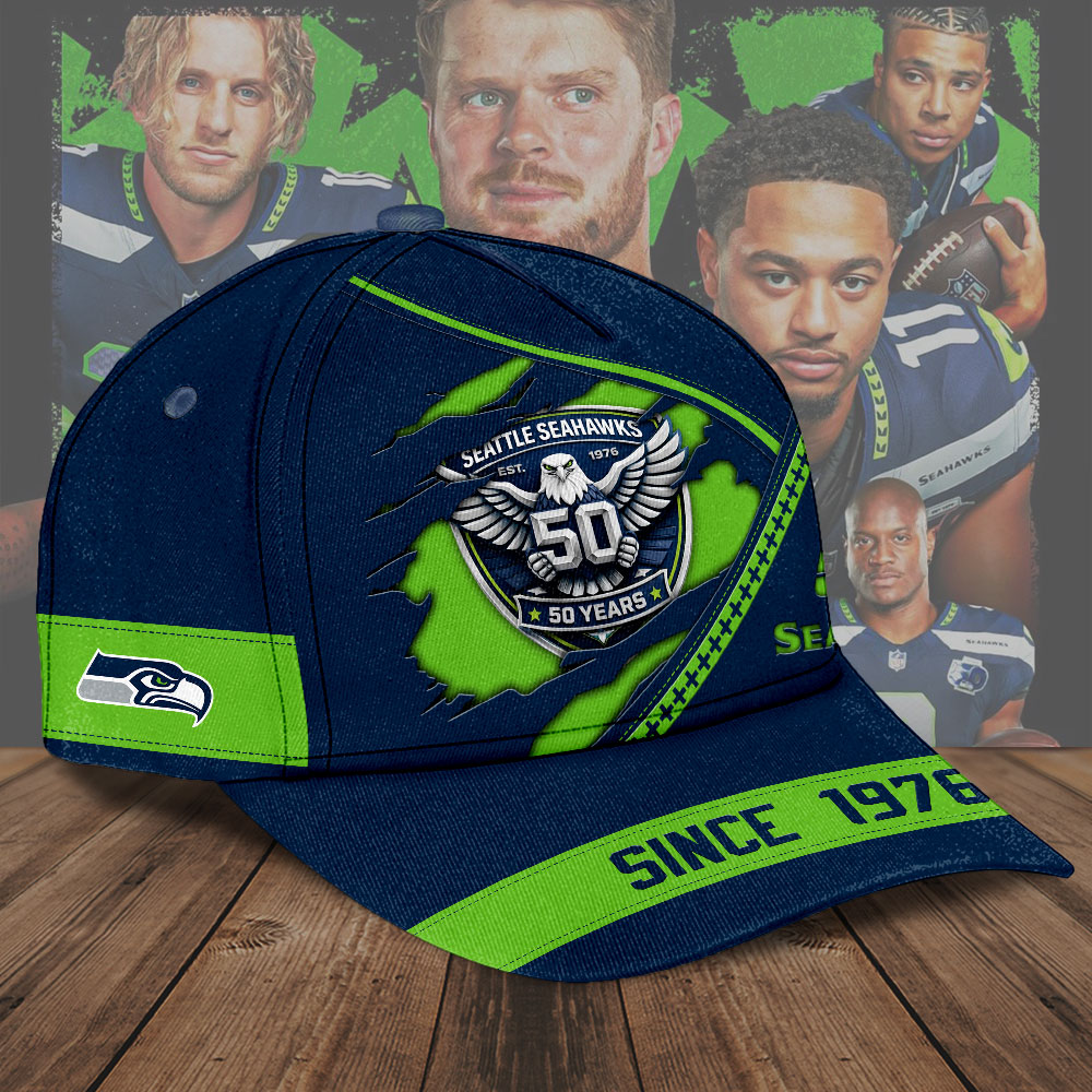 Seattle Seahawks 50th Anniversary Classic Cap – TMTHU3318
