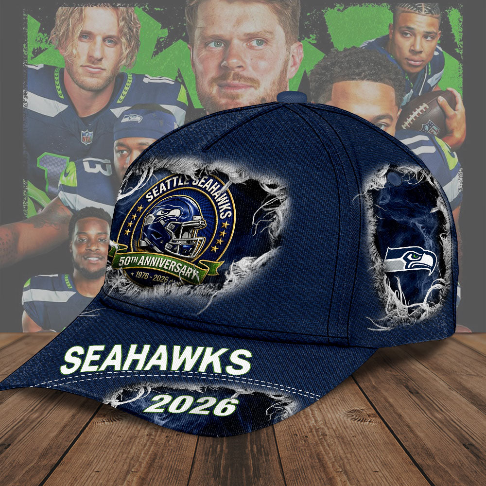 Seattle Seahawks 50th Anniversary Classic Cap – TMTHU3412
