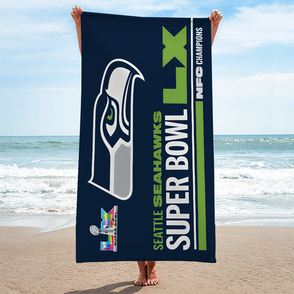 Seattle Seahawks NFC Champions Rectangle Beach Towel – TANTN20629