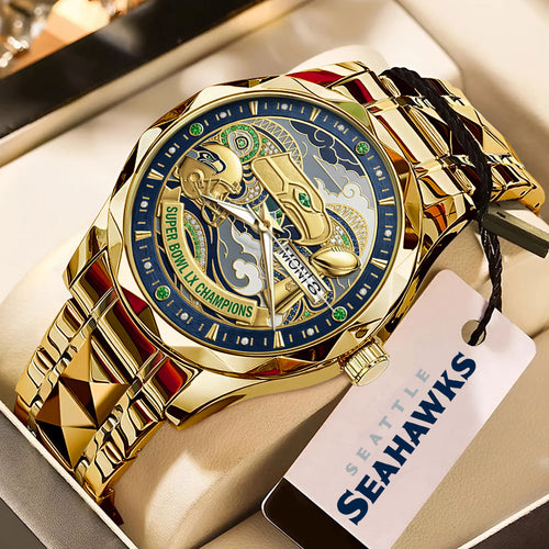 Seattle Seahawks Super Bowl LX Champions Alloy Luxury Quartz Watch – MAITM14776