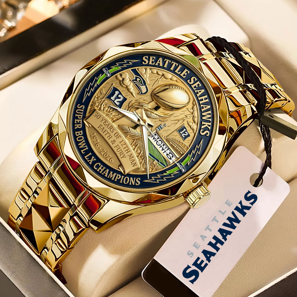 Seattle Seahawks Super Bowl LX Champions Alloy Luxury Quartz Watch – MAITM14878