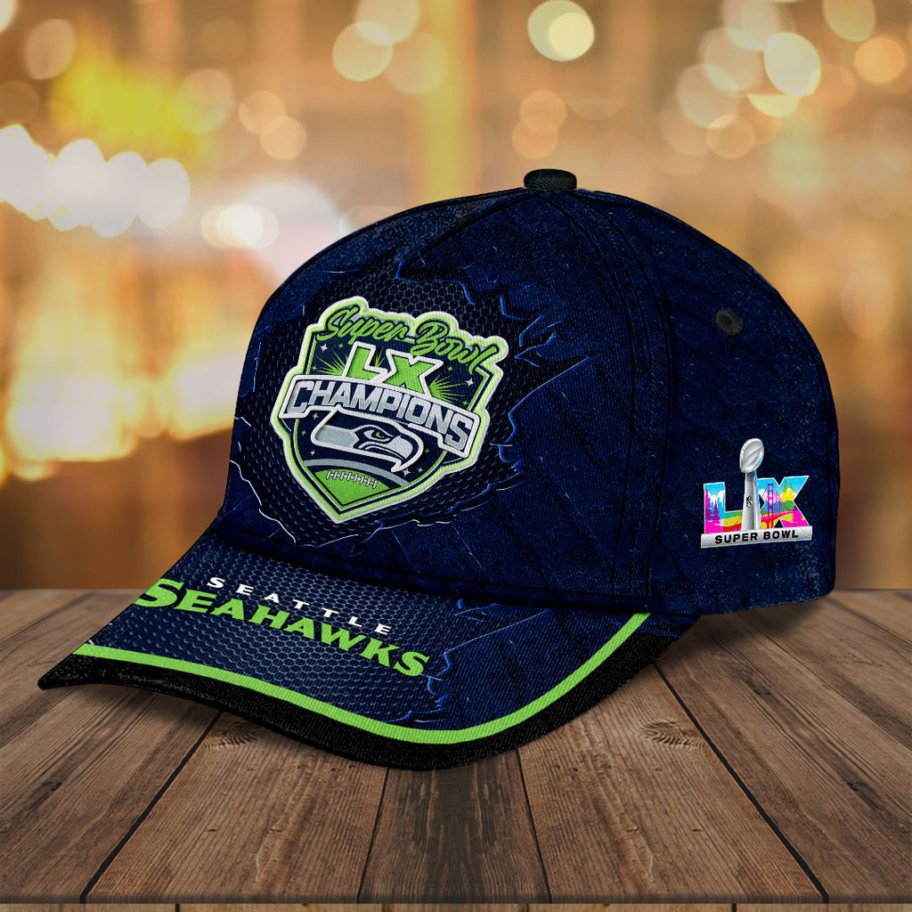 Seattle Seahawks Super Bowl LX Champions Classic Cap – MAITM14843