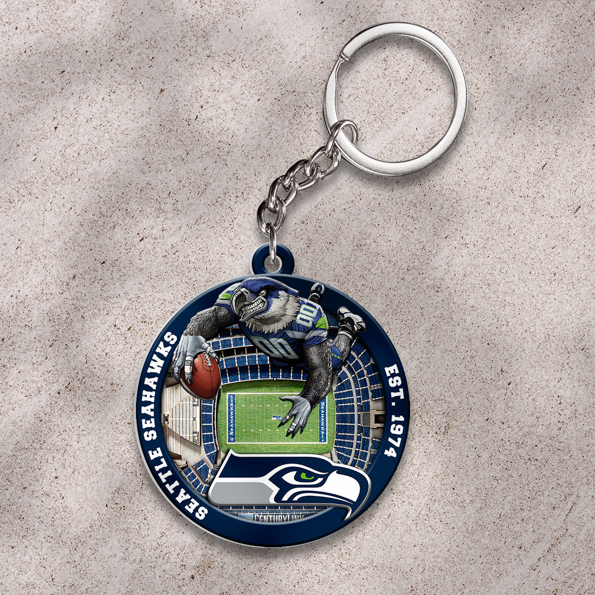 Seattle Seahawks Custom Shape 2-sided Keychain – HOATT12709