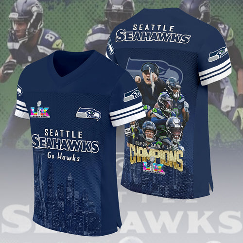 Seattle Seahawks 3D Football Jersey – TMTHU4004
