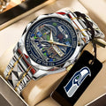 Seattle Seahawks 2025 NFC Champions Alloy Luxury Quartz Watch – TANTN20674