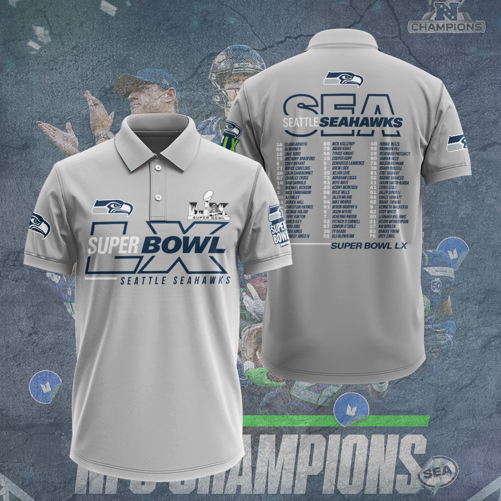 Seattle Seahawks 2025 NFC Champions 3D Apparel – TANTN20652