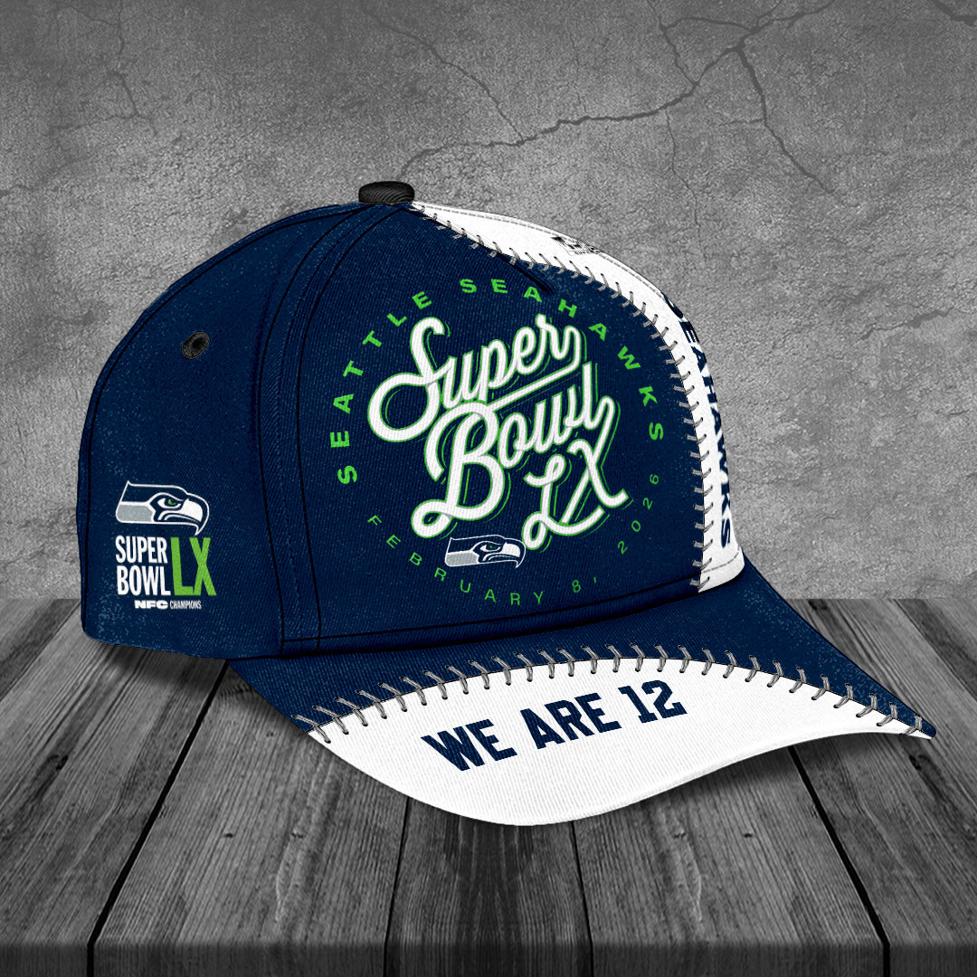 Seattle Seahawks 2025 Super Bowl LX Classic Cap – TANTN20662