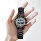 Seattle Seahawks 2025 Super Bowl LX Champions Black Stainless Steel Watch – GNE5033