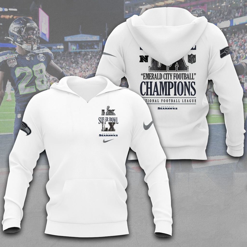 Seattle Seahawks 2025 Super Bowl LX Champions 3D Apparel – TANTN21048