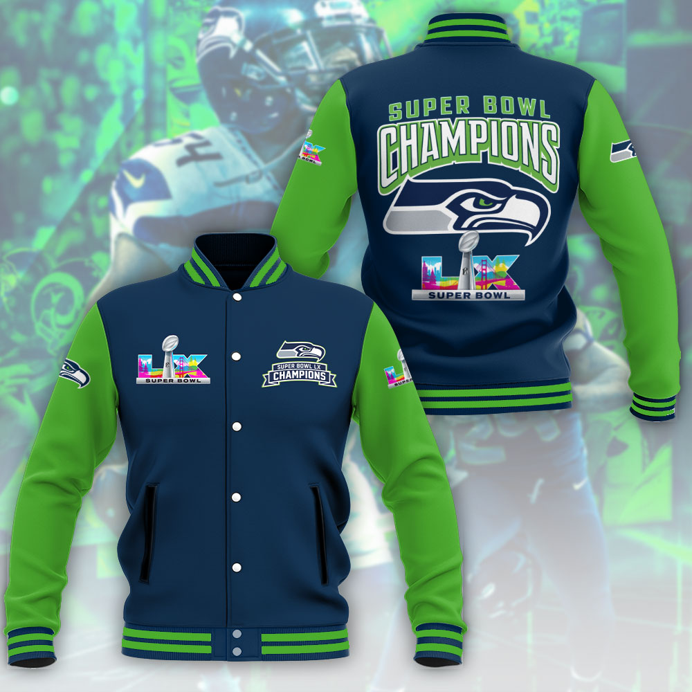 Seattle Seahawks Super Bowl LX Champions Varsity Jacket – MAITM14825