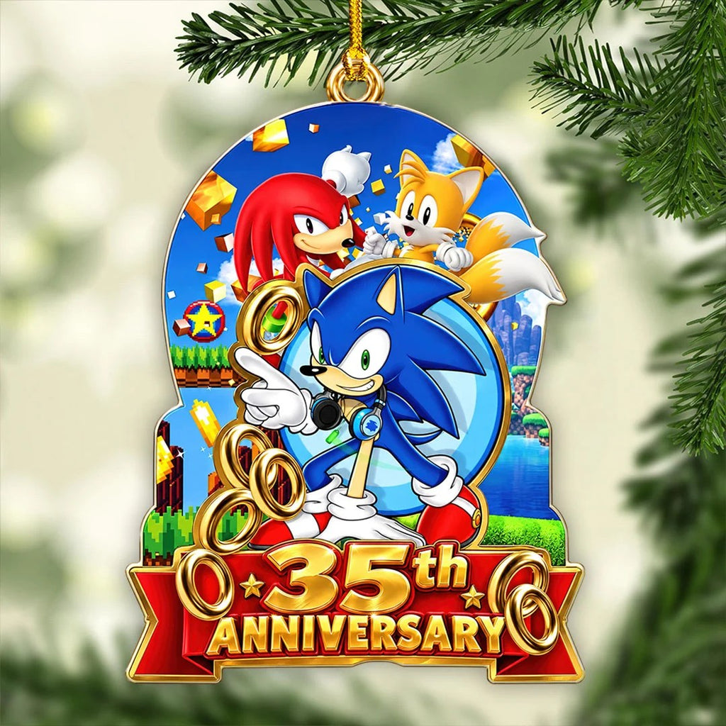 Sonic the Hedgehog 35th Anniversary Custom Shape 2-side Printed Acrylic Ornament – HOATT26854