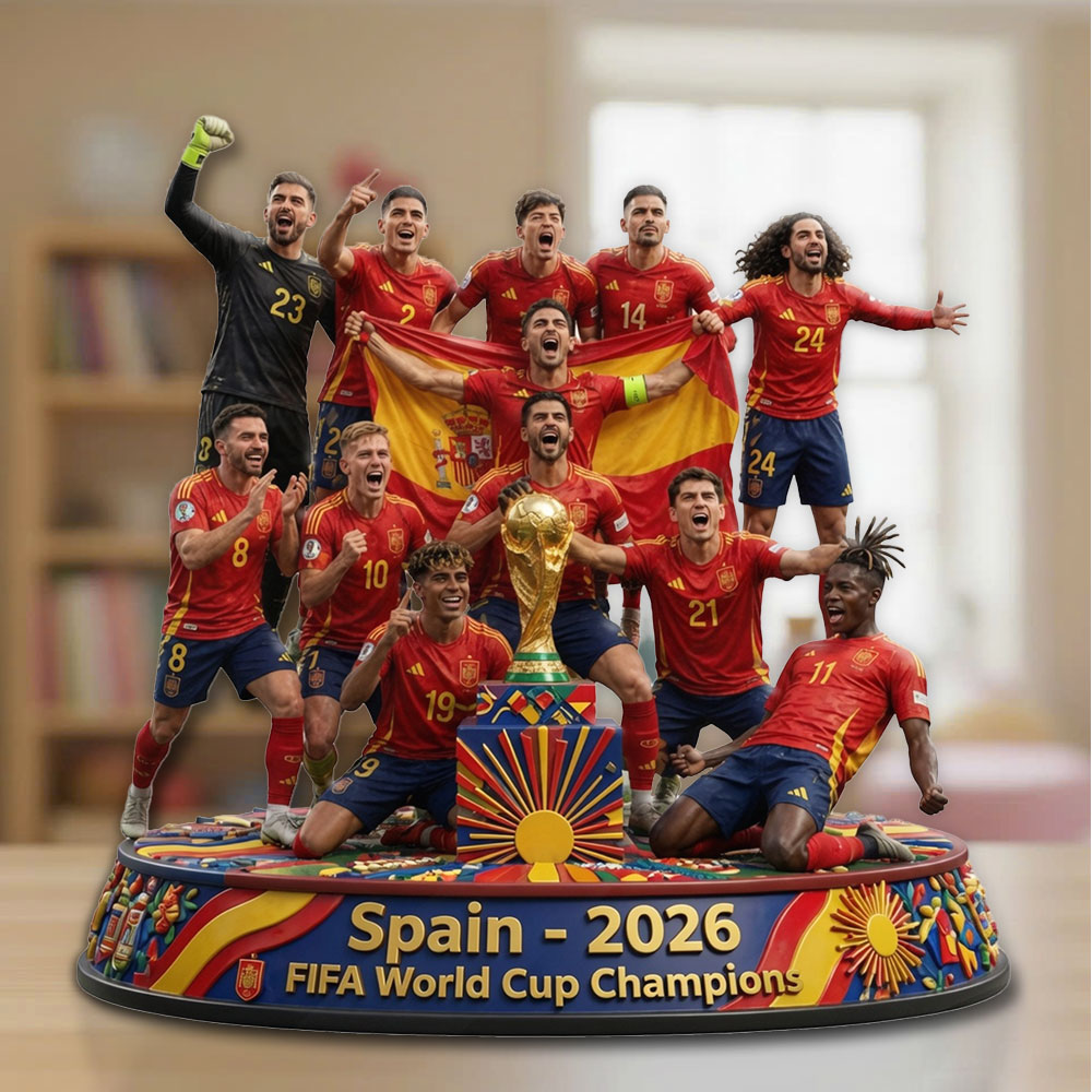 Spain National Team 2026 FIFA World Cup Champions Custom Shape Acrylic Plaque – TMTHU7721