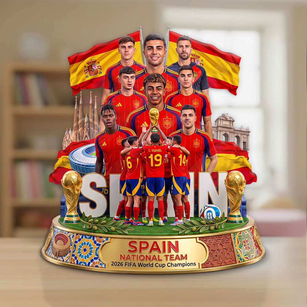 Spain National Team 2026 FIFA World Cup Champions Custom Shape Acrylic Plaque – TMTHU7724
