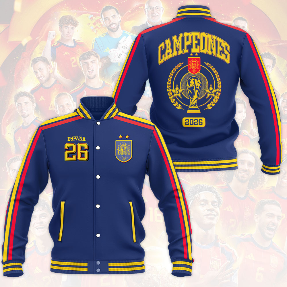 Spain National Team 2026 FIFA World Cup Champions Varsity Jacket – HOATT19584