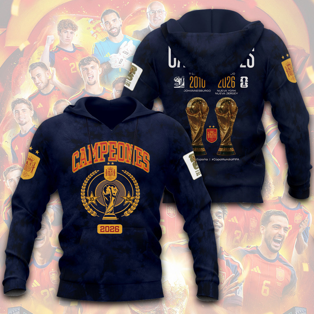 Spain National Team 2026 FIFA World Cup Champions 3D Apparel – TANTN24346