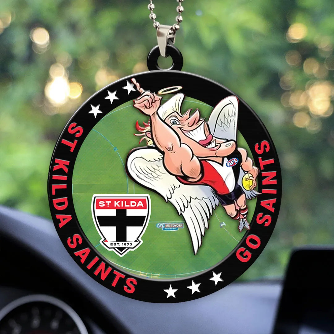 St Kilda FC Custom Shape 2-sided Acrylic Car Ornament – HOATT13362