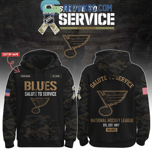 St. Louis Blues Salute To Service Veterans Day Hoodie Shirt