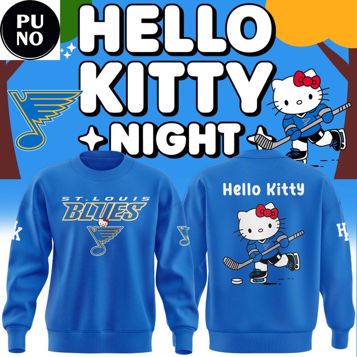 St. Louis Blues x Hello Kitty Night 2026 Hoodie T-Shirt