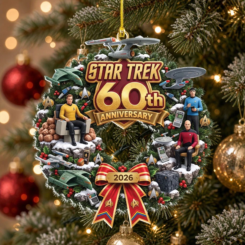 Star Trek 60th Anniversary Custom Shape 2-side Printed Acrylic Ornament – TMTHU9685